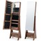Freestanding Full Length LED Mirror Jewelry Armoire with 6 Storage Drawers